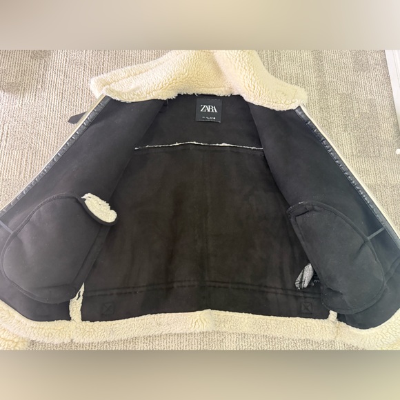 Zara Off White Sherpa Jacket - Picture 8 of 10